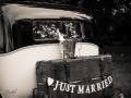 John & Gill Wedding Car Photography Bishop Auckland