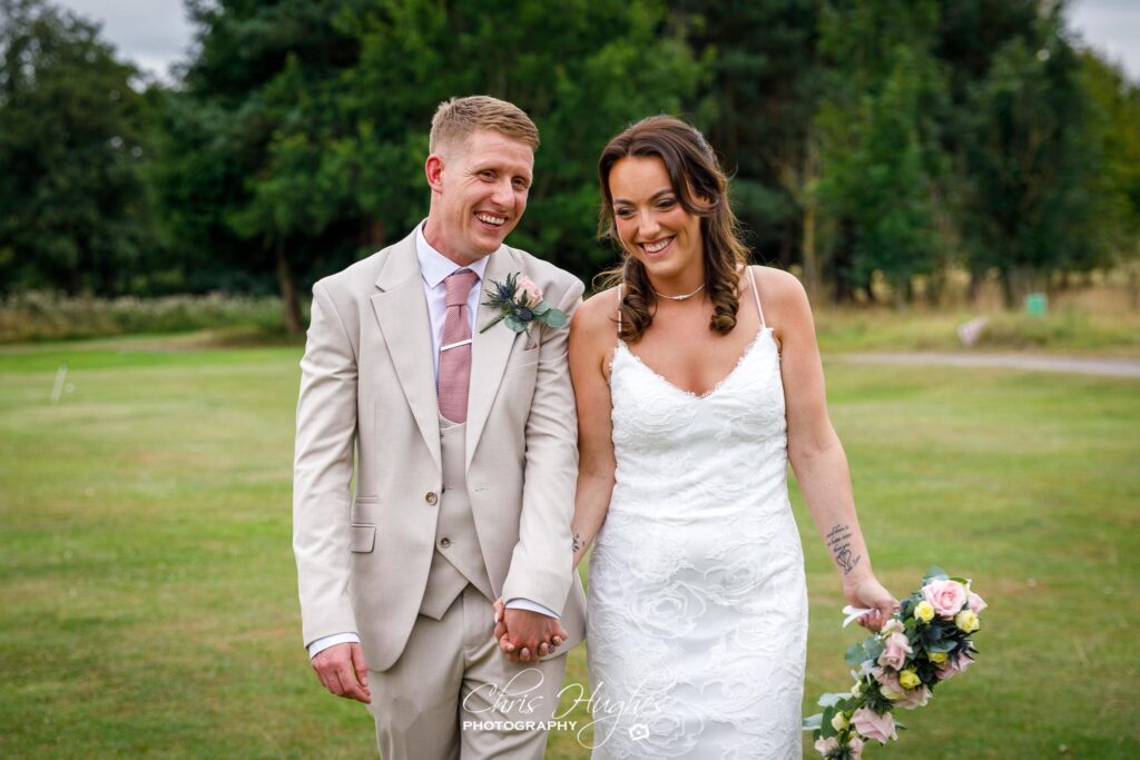 Bride and groom wedding portrait in County Durham by Chris Hughes Photography