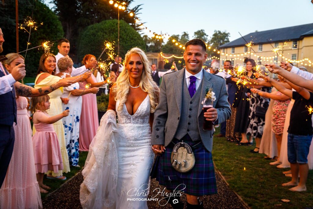 Chris-Hughes-Photography-capturing-bride-and-groom-sparkler-exit-County-Durham